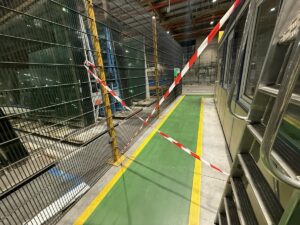 Malowanie ciągu komunikacyjnego przy wygrodzeniu